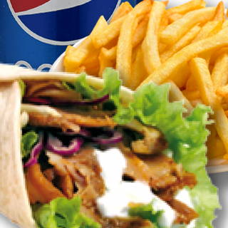 2 Kebab + 1 Patatas Fritas + Refresco Litro 