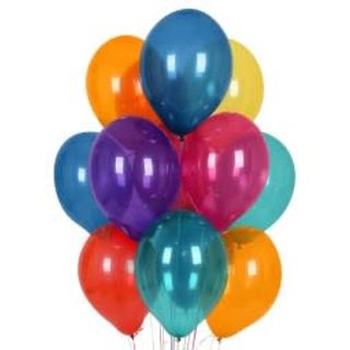 10 baloane cu heliu colorate