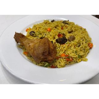 Asun Fried Rice + Fried Curry Chicken