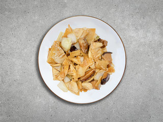 Bambú y Setas Chinas Salteadas