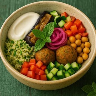 BOWL VERDE MEDITERRANEO (736 kcal, 15.2pro)