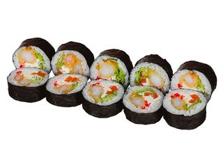 Futomaki z krewetkami w tempurze