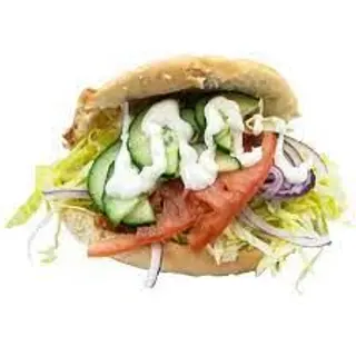 Bocadillo De Kebab Vegetal Con Queso
