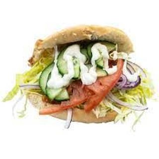 Bocadillo De Kebab Vegetal Con Queso