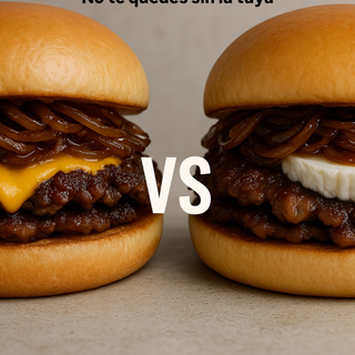 Hamburguesa de ternera y queso de cabra