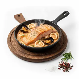 Salmone ai frutti di Mare in Salsa Rose