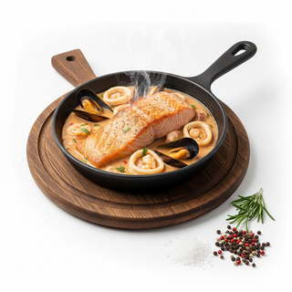 Salmone ai frutti di Mare in Salsa Rose