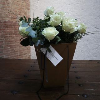 Big bag 12 rosas blancas san Valentín 