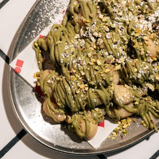 Zoccolette  con crema al pistacchio