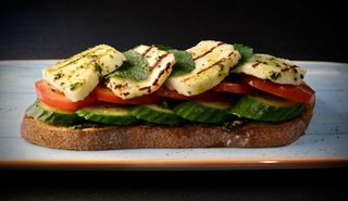 Grilled halumi sandwich