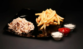 Cartofi prăjiți cu carne picant