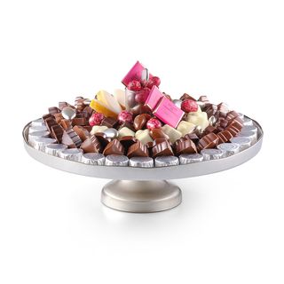 Plat À Gateau Avec Pied Gris