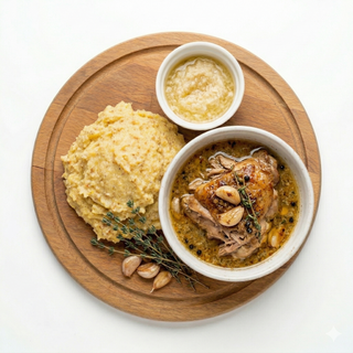 Saramura din pulpa de pui cu mamaliga