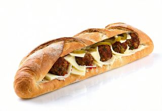 Panino con Polpette di Cavallo con Formaggio e Cipolla