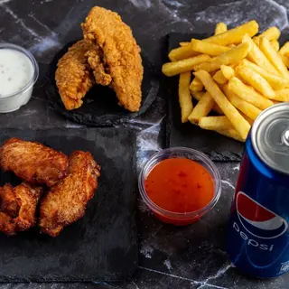 Menù Bucket 2 Tender Crispy, 3 Chicken Wings Spicy