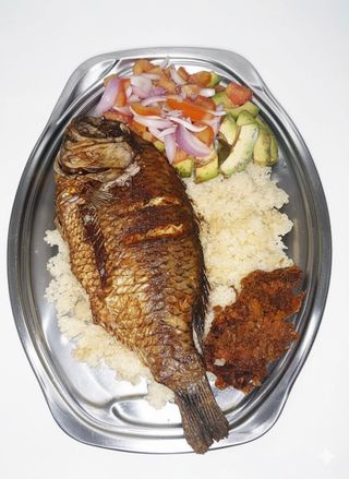 Attiéké & Poisson Carpe Frit