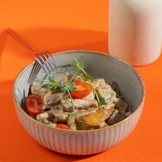 Мясо с грибами