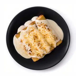Canelones De Berenjena Y Hummus De Garbanzos