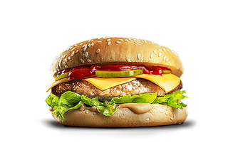 Курячий бургер з подвійним сиром