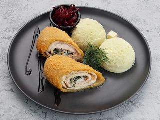 Kotlet po kijowsku z purée Котлета По-київськи з пюре (420g)
