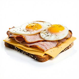 Bocadillo De Lomo, Queso Y Huevo