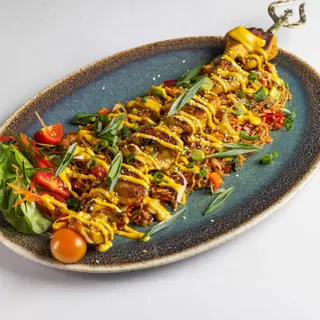 Tikka mango rice i Coca-cola