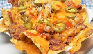 Oven grilled Cheese Classic Pollo Nachos