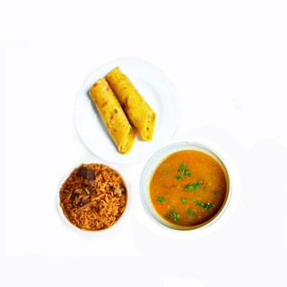 Pilau (F) + 2 Chapatis + Gravy