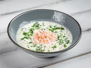Холодна окрошка з креветками (300g)
