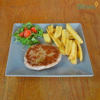 Hamburger Piatto con Patatine 