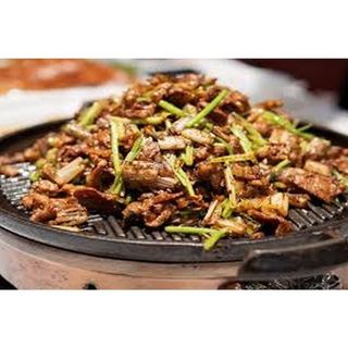 Sizzling lamb