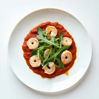 Gamberetti e rucola
