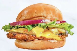 Burger z smash kurczakiem (halal)