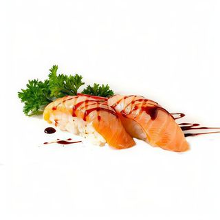 66. Nigiri De Salmón Flameado