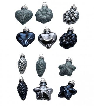 (209336) Ukras za jelku stakleni plavi 12/1 15044