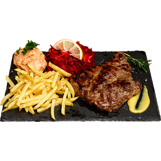 Свински врат + 2бр гарнитури + пърленка 550гр.