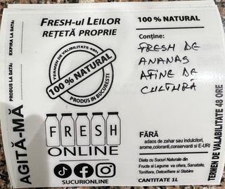 Fresh Rețeta Proprie cu Ananas si Afine de Cultura 