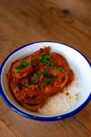 Shrimp/Chicken/Cauliflower Curry Bowl