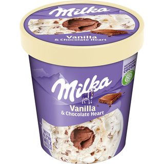 Helado Milka vainilla , galleta y chocolate