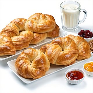 2 Мекици със Шунка и Кашкавал + 2 Айряна