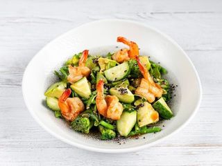 Зелений салат з креветкою (230g)