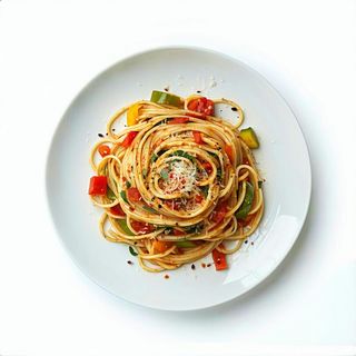 014. Spaghetti croccante con verdure misto