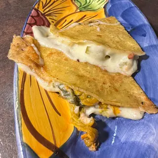 Quesadilla flor de calabaza sin gluten 