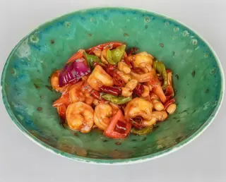 Gambas Al Estilo Kon Pao (Picante)