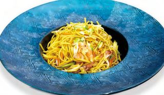 179. Ramen saltati con gamberi