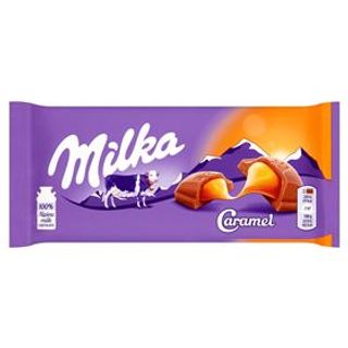 Czekolada karmelowa Milka. 0.1кг