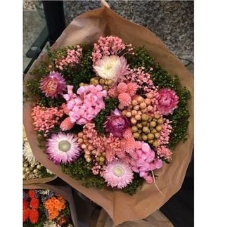 Ramo De Flores Secas Rosa