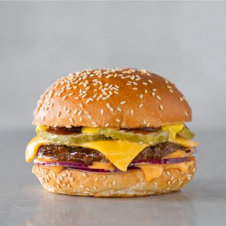 Double cheeseburger - Frites