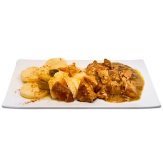 Pollo Mostaza Y Miel Con Patatas