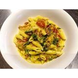 Pasta in Creamy Sauce with Salami